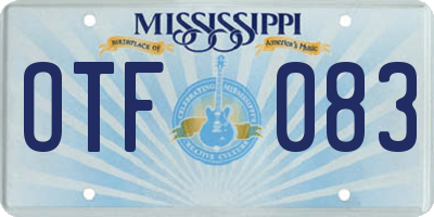 MS license plate OTF083