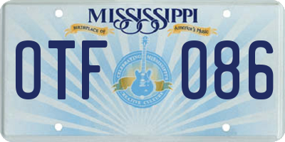 MS license plate OTF086