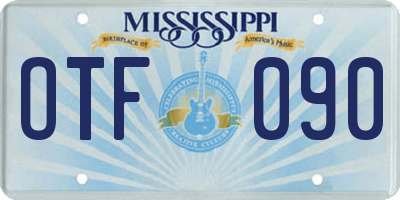 MS license plate OTF090