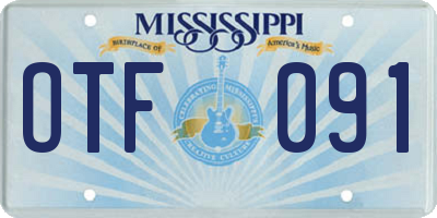 MS license plate OTF091