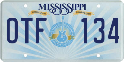 MS license plate OTF134