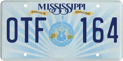 MS license plate OTF164