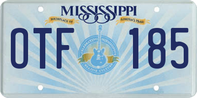 MS license plate OTF185