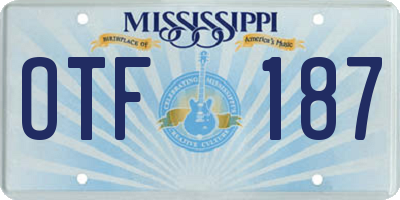 MS license plate OTF187