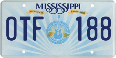 MS license plate OTF188