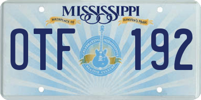 MS license plate OTF192