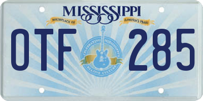 MS license plate OTF285
