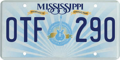 MS license plate OTF290