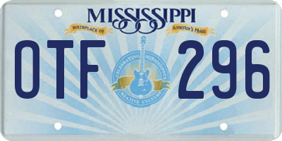 MS license plate OTF296