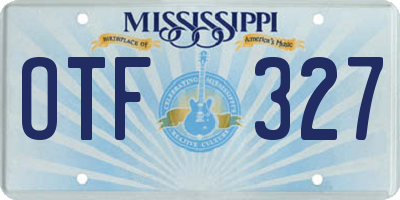 MS license plate OTF327