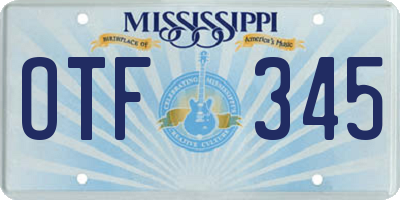 MS license plate OTF345