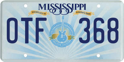 MS license plate OTF368