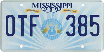 MS license plate OTF385