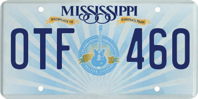 MS license plate OTF460