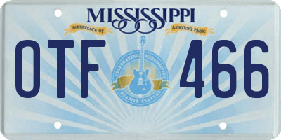 MS license plate OTF466