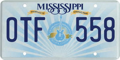 MS license plate OTF558