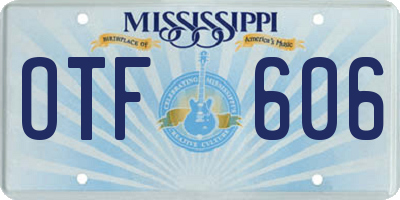 MS license plate OTF606