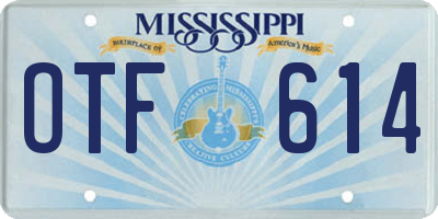 MS license plate OTF614