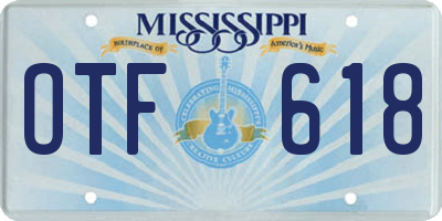 MS license plate OTF618