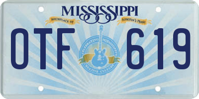 MS license plate OTF619