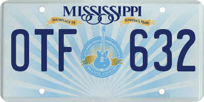 MS license plate OTF632
