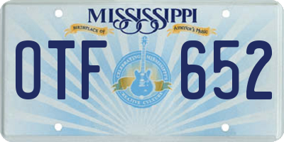 MS license plate OTF652
