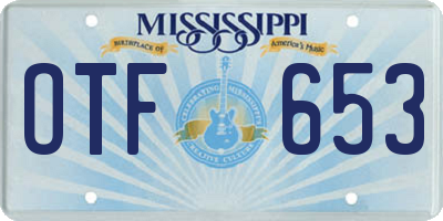 MS license plate OTF653