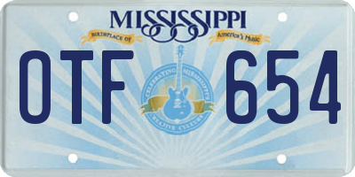 MS license plate OTF654
