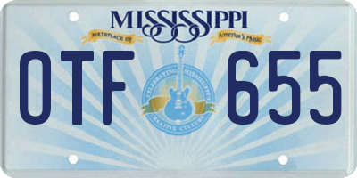 MS license plate OTF655