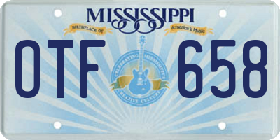 MS license plate OTF658