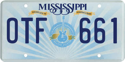 MS license plate OTF661