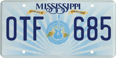 MS license plate OTF685