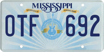 MS license plate OTF692