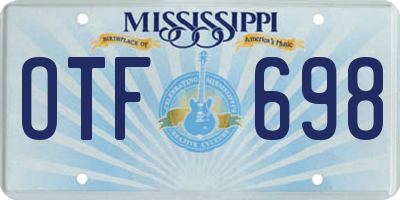 MS license plate OTF698