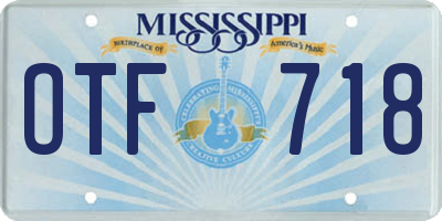 MS license plate OTF718