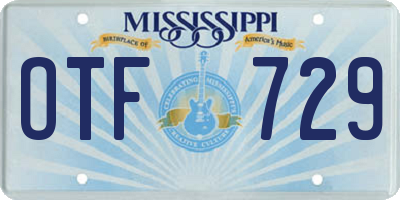 MS license plate OTF729