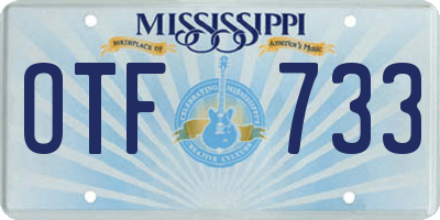 MS license plate OTF733