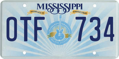 MS license plate OTF734