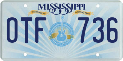 MS license plate OTF736