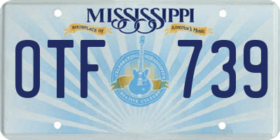MS license plate OTF739
