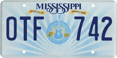 MS license plate OTF742