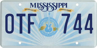 MS license plate OTF744