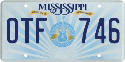 MS license plate OTF746