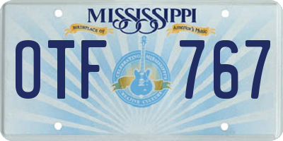 MS license plate OTF767