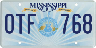MS license plate OTF768