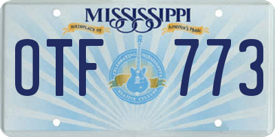 MS license plate OTF773