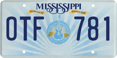 MS license plate OTF781