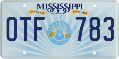 MS license plate OTF783