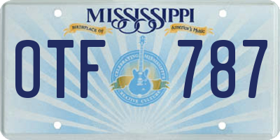 MS license plate OTF787
