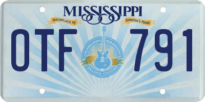 MS license plate OTF791